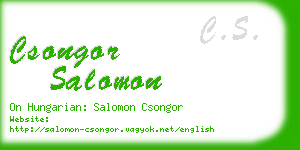 csongor salomon business card